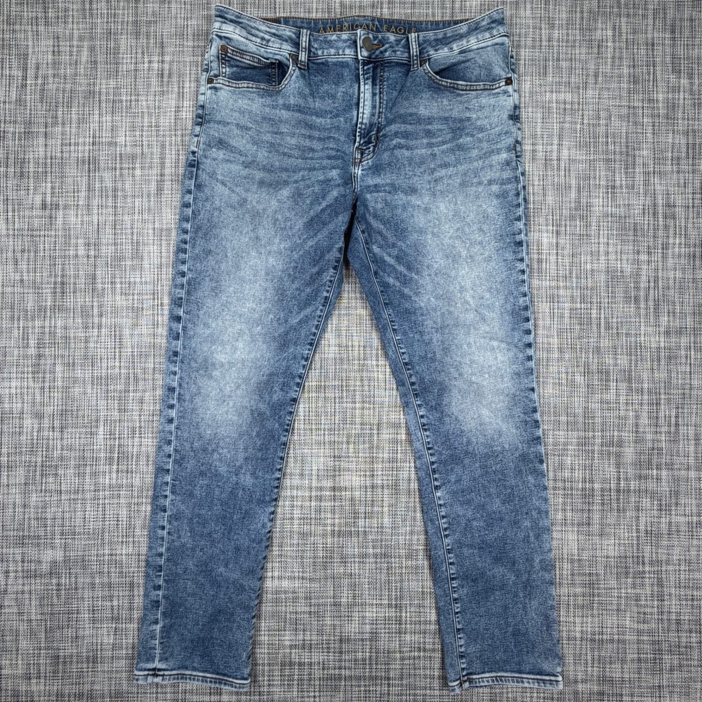 American Eagle Outfitters Men's Slim Jeans 36x32 Blue Stretch Denim Five Pocket